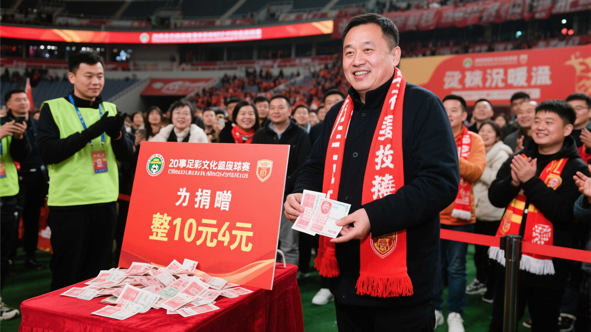 球迷足彩中奖322万现场慷慨捐2万：奖金暂存银行待规划